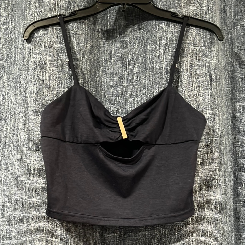 Navy Crop Top